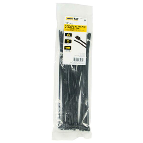 Gardner Bender 11 in. Standard Double Head Cable Tie, Black, 25PK 221027